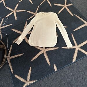 Akini Elegant White Open Knit Tunic Sweater